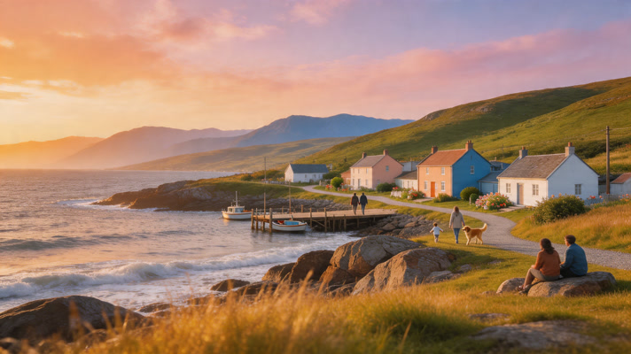 A cinematic wide landscape photo (16:9 aspect ratio), featuring a random natural or urban scene with high visual diversity. The composition should feel like a stock photography hero banner — realistic lighting, sharp details, natural colors, and professional photography style. The scene can include elements like mountains, forests, city streets, architecture, or people, but should feel spontaneous and unposed. Depth of field, dynamic contrast, and atmospheric perspective are encouraged. No text, no watermark.