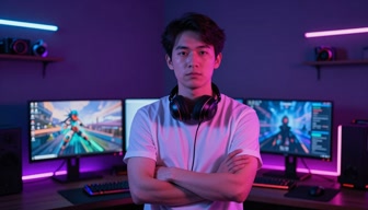 A diver floating in crystal clear ocean surrounded by bioluminescent jellyfish, ethereal blue light rays streaming down, otherworldly magical atmosphere